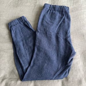 Madewell Blue Drawstring Linen Blend Jogger Pants - Size XS